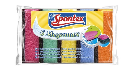 Губка для посуды 5шт Megamax Spontex