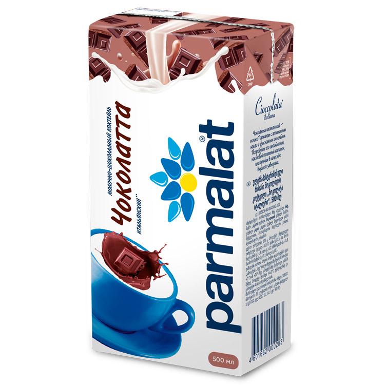 Молочный кофейный коктейль CIOCCOLATA ITALIANA 500мл тетраэдж Parmalat