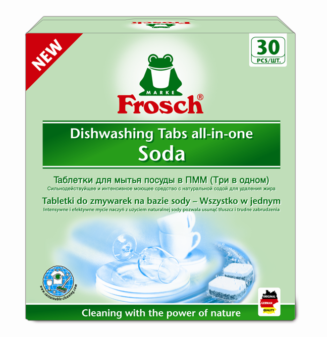 Таблетки для мытья посуды в ПММ Сода (30х20гр) Frosch 