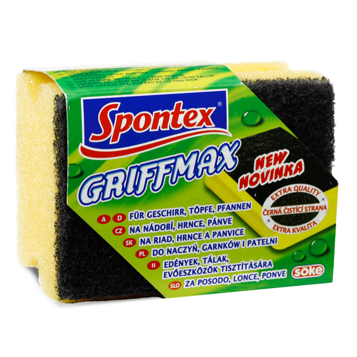 Губка рельефные для посуды 1шт Griffmax Spontex