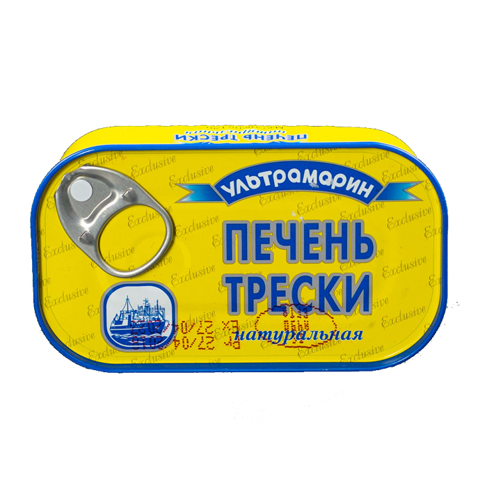 Печень трески натуральная 120гр жб Ультрамарин