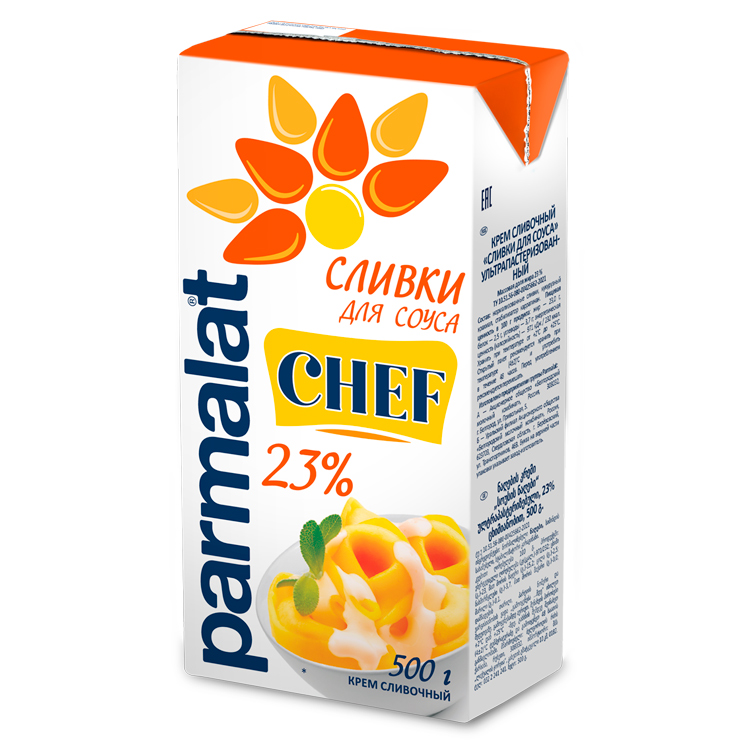 Сливки ультрапастеризованные для соуса 23% 500гр Parmalat