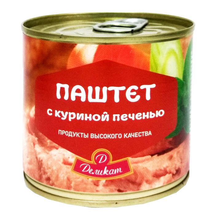 Паштет из куриной печени 250гр Деликат