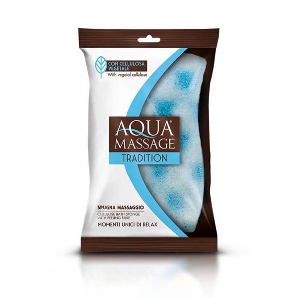 Губка из чистой целлюлозы с массажным волокном Arix Aqua Massage  