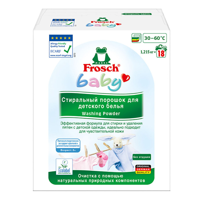 Порошок для стирки детского белья концентрированный 1,215кг Frosch