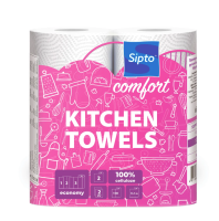 Бумажные полотенца 2-х слойные, 2 рулона Comfort Sipto Бумажные полотенца 2-х слойные, 2 рулона Comfort Sipto