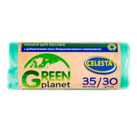 Пакеты для мусора 35л зеленые 30шт Celesta Пакеты для мусора 35л зеленые 30шт Celesta