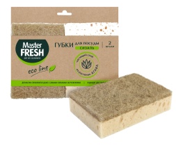 Губка для посуды из агавы XXL размер 2шт Eco line Master Fresh 