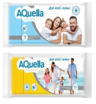 Влажные салфетки с антибактериальным эффектом 72шт Aquella Влажные салфетки с антибактериальным эффектом 72шт Aquella