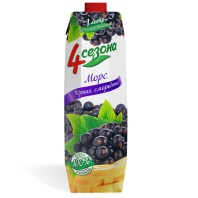 Морс Ягодный Черная смородина 1л Тетрапризма 4 Сезона