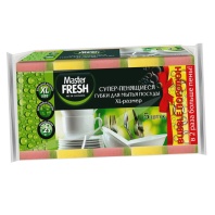 Губка для посуды XL (bubble-поролон) 5шт Master Fresh Губка для посуды XL (bubble-поролон) 5шт Master Fresh